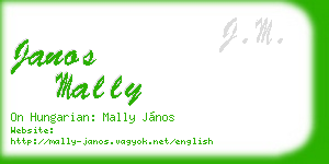 janos mally business card